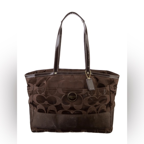 Coach 1941 Logo Monogram Brown Diaper Bag - Picture 1 of 8